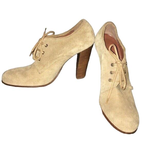 Vintage Y2K Sylvia Bourdin Tan Suede Booties - Never Worn 7.5 - Picture 6 of 14